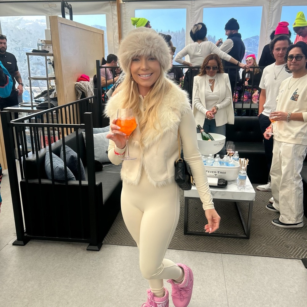 White Apres Ski Jumpsuit